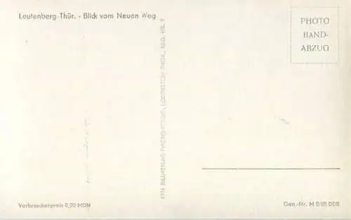 Leutenberg - Blick vom Neuen Weg - Foto-AK 60er Jahre - Verlag Photo-König Lobenstein