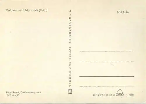 Goldlauter-Heidersbach - Foto-AK Grossformat - Verlag VEB Bild und Heimat Reichenbach