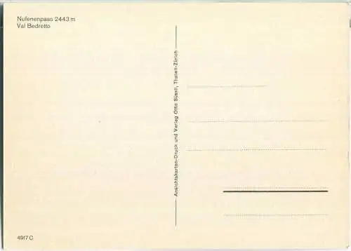 Nufenenpass - Val Bedretto - Bus - Ansichtskarte Großformat