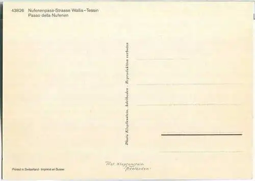 Nufenenpass - Strasse Wallis-Tessin - Bus - Ansichtskarte Großformat