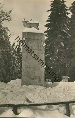 Frauenwald - Monument am Bohrstuhl - Foto-AK 60er Jahre - VEB Bild und Heimat Reichenbach