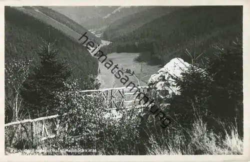 Katzhütte - Blick in die Weisse Schwarza - Foto-AK Handabzug 60er Jahre - Verlag Photolabor Konsumgenossenschaft Oberwei