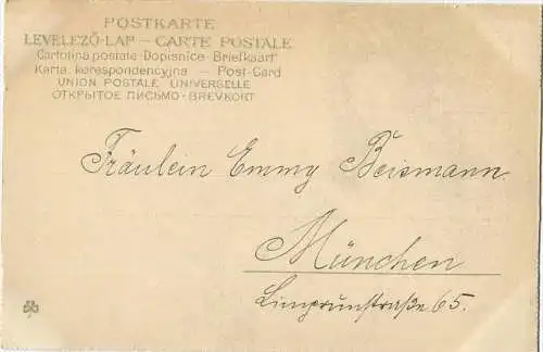 Römisches Paar - Künstlerkarte signiert R. R. - beschrieben 1903
