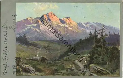 Landschaft - Künstlerkarte Guggenberger Serie 1278 - beschrieben 1903