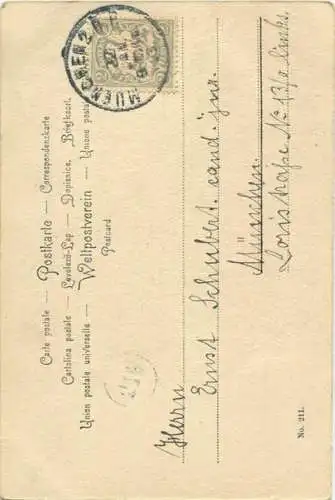 Bartgemse - Künstlerkarte Jul. Richter 211 gel. 1903