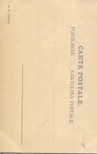 Paar mit Hund - Künstlerkarte signiert R. R. v. Wichera - M.M. Vienne ca. 1900