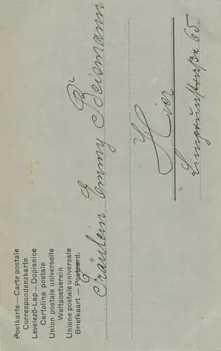 Alpenglühen - Künstlerkarte - beschrieben 1903