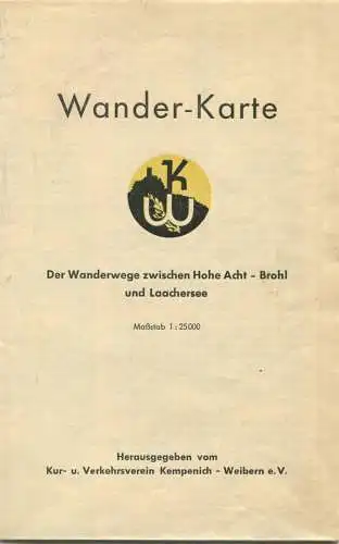 Deutschland - Wander-Karte - Hohe Acht Brohl und Laachersee - Herausgegeben vom Verkehrsverein Kempenich-Weibern - Masss