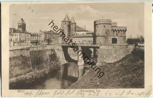 Metz - Deutsches Tor - Feldpost - Zensurstempel Postüberwachungsstelle des Gouvernement 8
