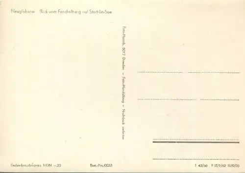 Neuglobsow - Blick vom Fenchelberg auf den Stechlin-See - Foto-AK Grossformat 60er Jahre - Verlag Foto-Hanich Dresden