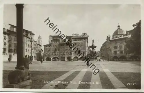 Trento - Piazza Vitt. Emanuele III - Vera Fotografia 1933