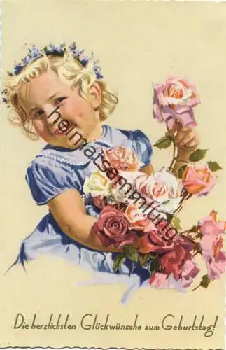 Mädchen mit Blumenstrauß - Verlag Tigra Innsbruck