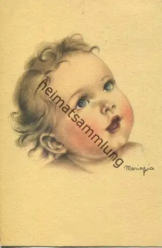 Kleinkind - Künstlerkarte signiert Mariapia - AK Großformat gel. 1958