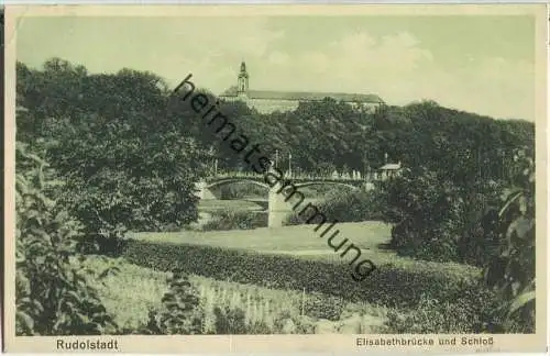 Rudolstadt - Elisabethbrücke und Schloss - Verlag Hermann Paris Rudolstadt
