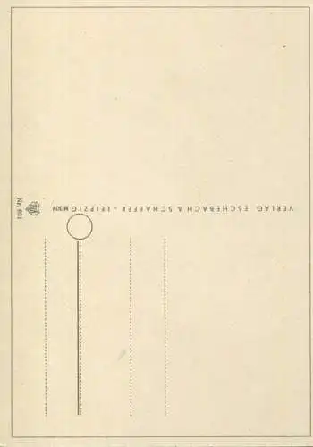 singendes Mädchen - Künstlerkarte AK Großformat 50er Jahre - Verlag Eschebach & Schaefer Leipzig