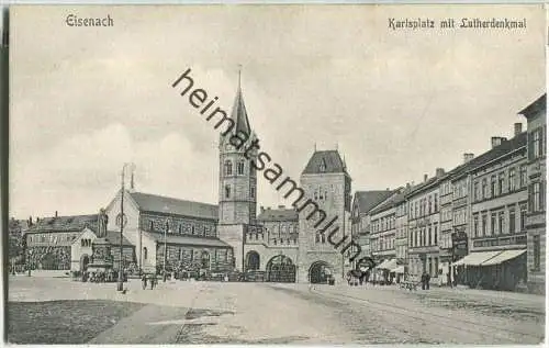 Eisenach - Karlsplatz mit Lutherdenkmal 1906 - Verlag L. Helft & Co. Eisenach
