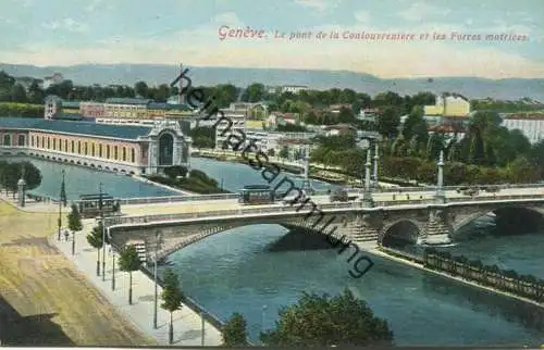 Genève - Le pont de la Coulouvrenière et les Forces motrices