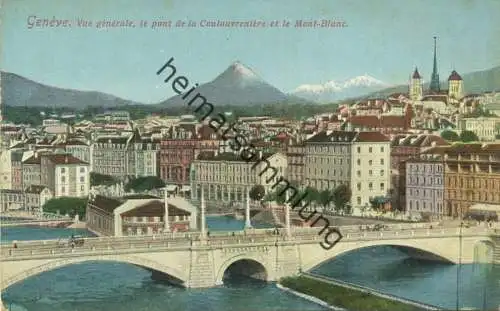 Genève - Vue generale - le pont de la Coulouvrenière