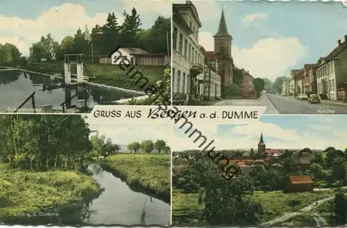 Bergen an der Dumme - Strassenansicht - Schwimmbad - Verlag K. H. Dierks Bergen gel. 1964