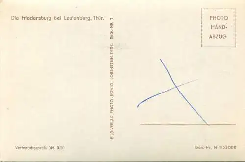 Leutenberg - Friedensburg - Foto-AK 1960 - Verlag Photo-König Lobenstein