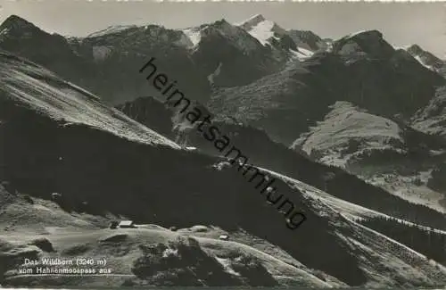 Das Wildhorn vom Hahnenmoospass aus - Foto-AK - Verlag Photoglob-Wehrli & Vouga & Co. Zürich gel. 1953