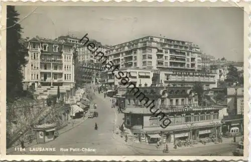 Lausanne - Rue Petit-Chene - Foto-AK - Edition Romande Lausanne gel. 1951