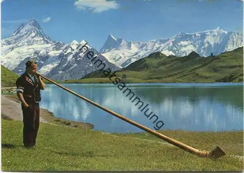 Grindelwald - Alphornbläser am Bachalpsee - AK-Grossformat - Verlag H. Steinhauer Interlaken