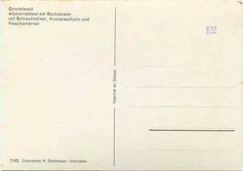 Grindelwald - Alphornbläser am Bachalpsee - AK-Grossformat - Verlag H. Steinhauer Interlaken