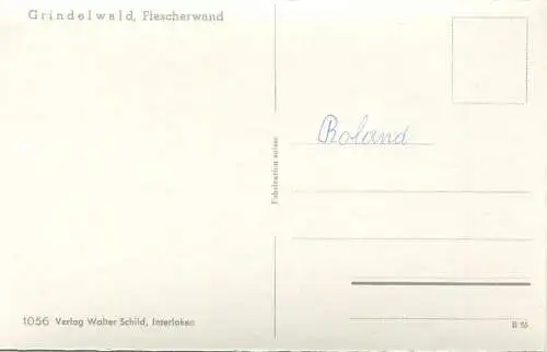 Grindelwald - Fiescherwand - Foto-AK - Verlag Walter Schild Interlaken