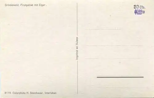 Grindelwald - Firstgebiet mit Eiger - Verlag H. Steinhauer Interlaken