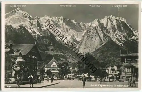 Garmisch - Adolf Wagner-Platz - Bus - Foto-Ansichtskarte - Verlag Eugen Wachter Garmisch