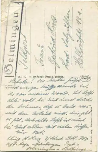 Gelmingen - Gommelange - Feldpost Kastenstempel