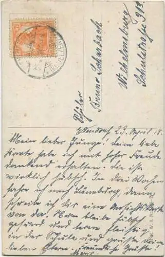 Naschkätzchen - Künstlerkarte gel. 1918