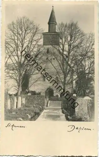 Berlin-Dahlem - St. Annen Kirche Foto-AK 30er Jahre