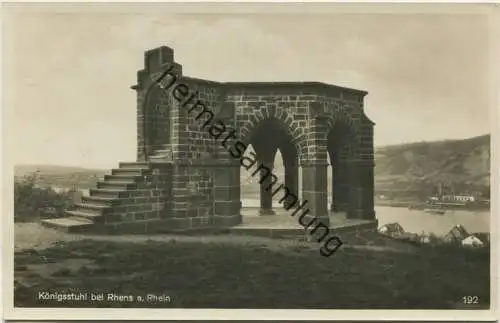 Rhens - Königsstuhl - Foto-AK 30er Jahre - Verlag Fritz Wagner Weis bei Engers