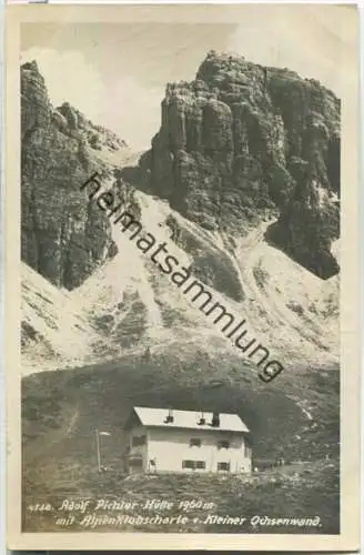 Adolf Pichler Hütte - Kleine Ochsenwand - Foto-Ansichtskarte