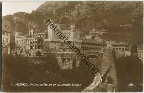 Monaco - Palais du Prince et la Montee Major - Foto-Ansichtskarte