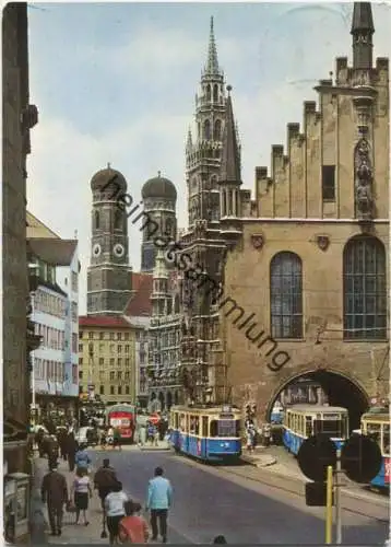 München - Rathaus und Frauenkirche - AK Grossformat - Hans Ziethen Verlag Köln