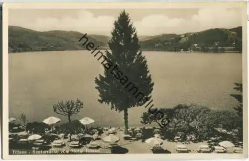 Titisee - Seeterrasse vom Hotel Titisee - Foto-Ansichtskarte