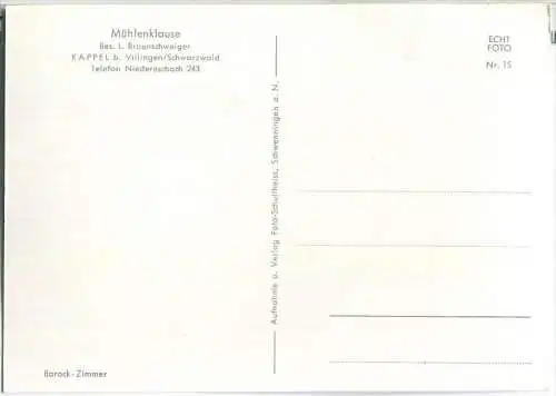 78078 Kappel bei Villingen - Mühlenklause - Besitzer L. Braunschweiger - Foto-Ansichtskarte