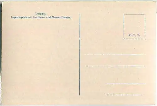 Leipzig - Augustusplatz - Straßenbahn - Verlag D. T. V.