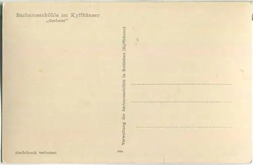 Kyffhäuser - Barbarossahöhle - Gerberei - Foto-Ansichtskarte