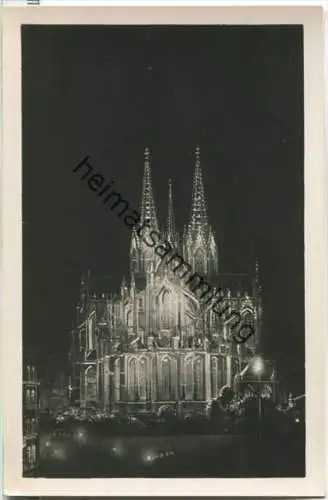 Köln - Dom - Beleuchtung - Foto-Ansichtskarte