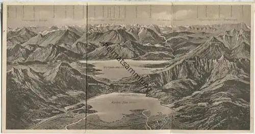 Walchen-See - Kochel-See - Panorama - Dreier-Karte