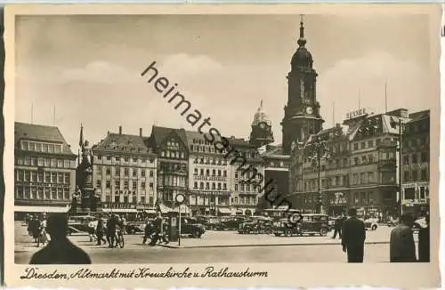 Dresden - Altmarkt - Kreuzkirche - Foto-Ansichtskarte