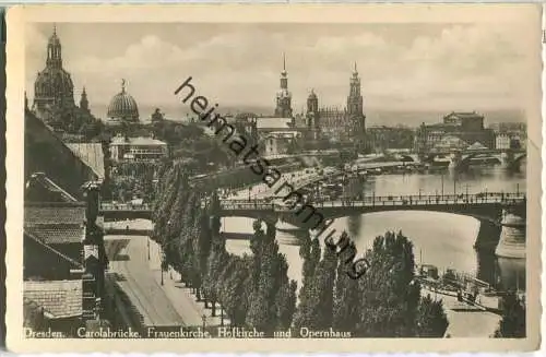 Dresden - Carolabrücke - Foto-Ansichtskarte