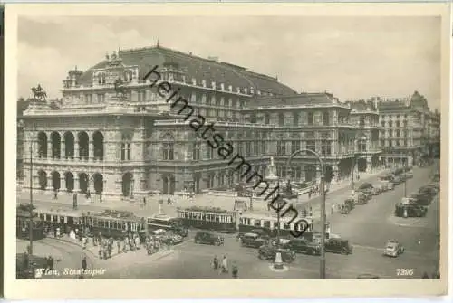 Wien - Staatsoper - Straßenbahn - Foto-Ansichtskarte