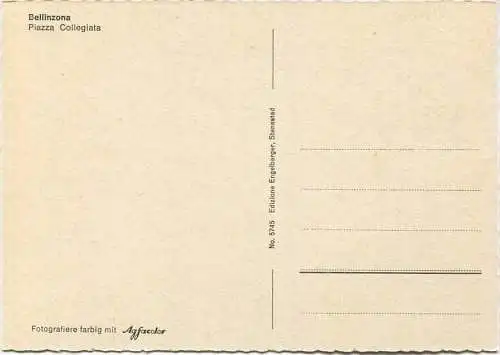 Bellinzona - Piazza Collegiata - AK Großformat - Edizione Engelberger Stansstad
