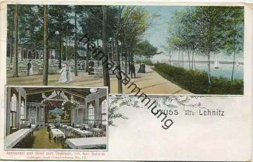 Gruss aus Lehnitz - Restaurant und Hotel zum Seelöwen Inhaber Karl Scheidt - Verlag J. Friedländer Brandenburg