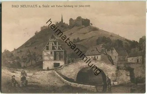Bad Neuhaus a. Saale - Ruine Salzburg im Jahre 1600